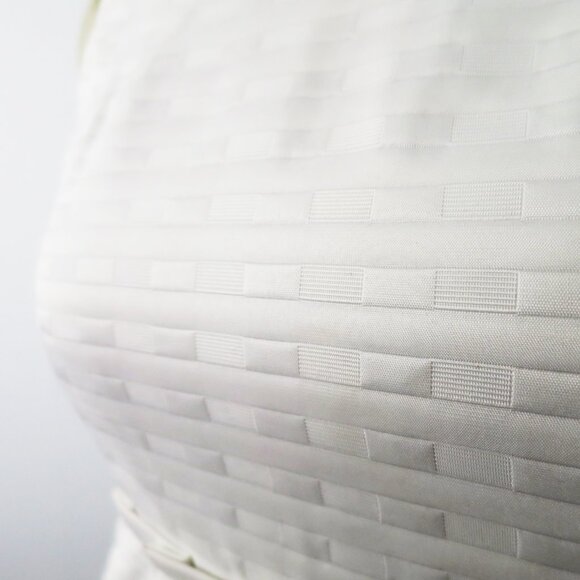 NWT Max and Cleo White Sleeveless Geometric Jacquard Satin A-Line Dress 6 - Picture 8 of 16